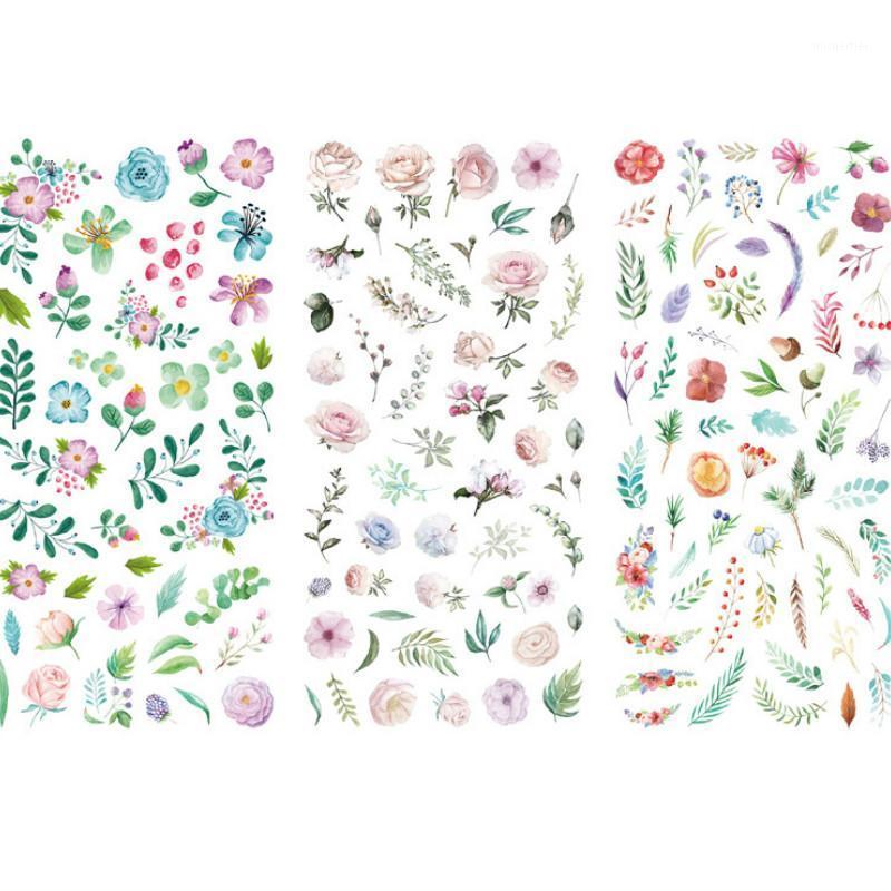 

3pcs/set Flowers And Plants Wall Sticker Leaves DIY Diary Decor Stickers Scrapbook Cute Stationery Journal Gift Wrap