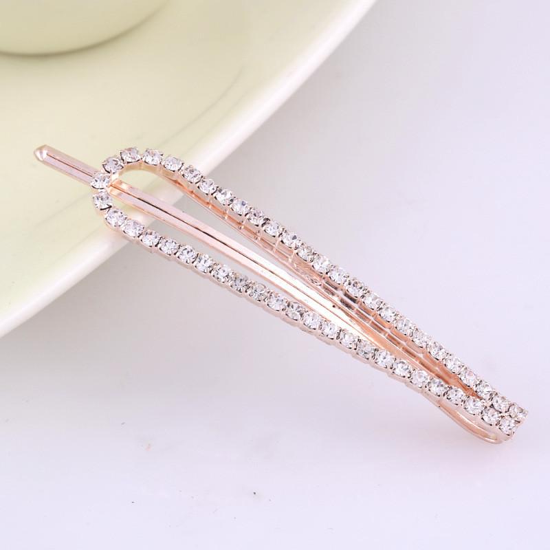 

Hair Clips & Barrettes The Water Droplets Style Word Folder Simple And Generous Handmade For Women Europe America Boutique, Golden;silver