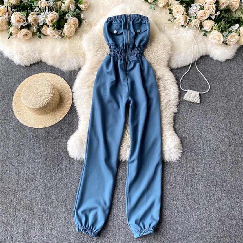 

Vintage Slim Sexy Womens Romper Off Shoulder Summer Harajuku Zipper Casual Playsuit Elegant, Black;white