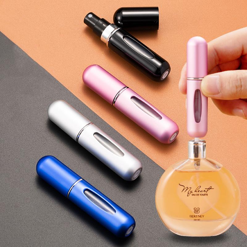 Storage Bottles & Jars Mini 5ml Refillable Perfume Spray Bottle Aluminum Atomizer Portable Travel Empty Cosmetic Container-image-745437753