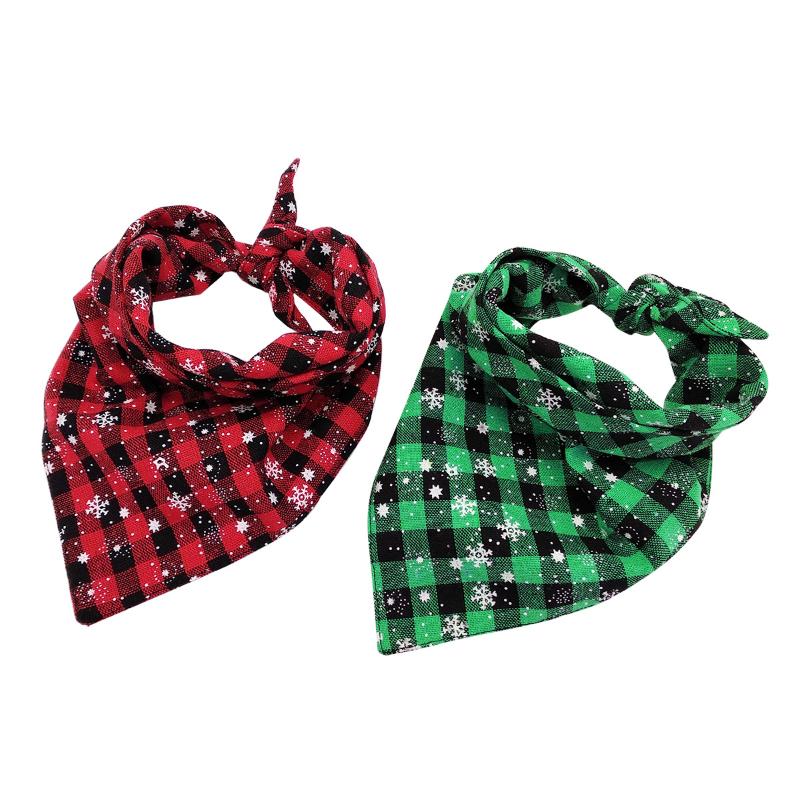 

Dog Apparel Pet Supplies Cats And Dogs Triangle Bandana Christmas Snowflake Saliva Towel Scarf Cat
