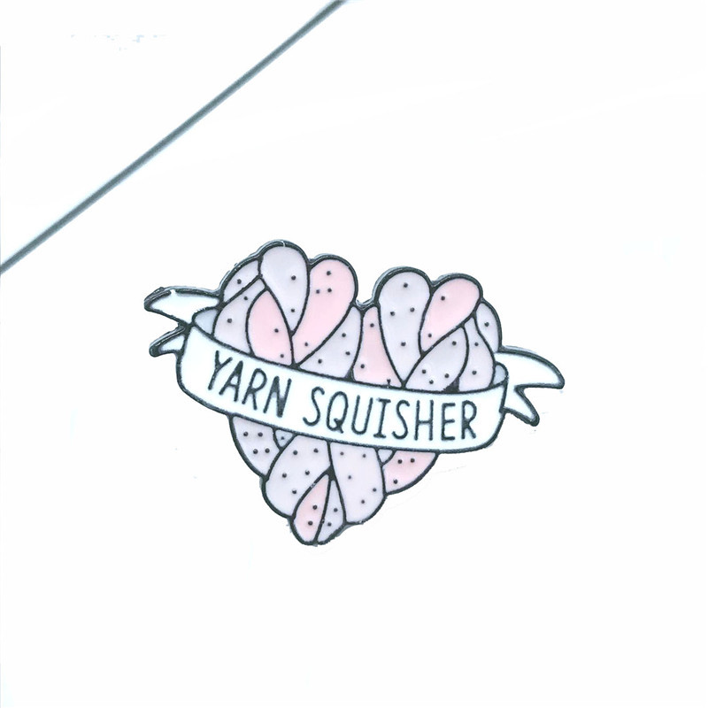 

Wholesale Catoon Badge Tears of Men Bottle Cup Brooches for Women YARN SQUISHER Love Enamel Pin Pin Jewelry Bag Accessories643 T2, Gray