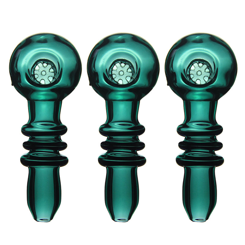 

4" Colorful Water Gourd shape hookahs Glass Pipe Handmade Tobacco Pipes For Dry Smoking Mini Bubbler