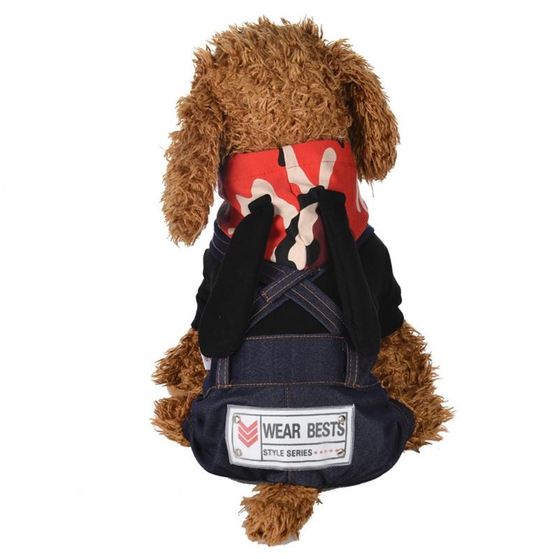 

Dog Apparel Pet Letter Print Four-legged Bib Pants Fashion Comfort Cat Clothing