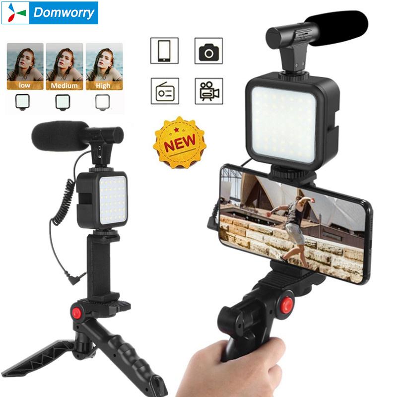 

Cell Phone Mounts & Holders Smartphone Vlogging Kit Video Recording Equipment With Tripod Fill Light Shutter For Camera Youtube Set Vlogger, Only bracket