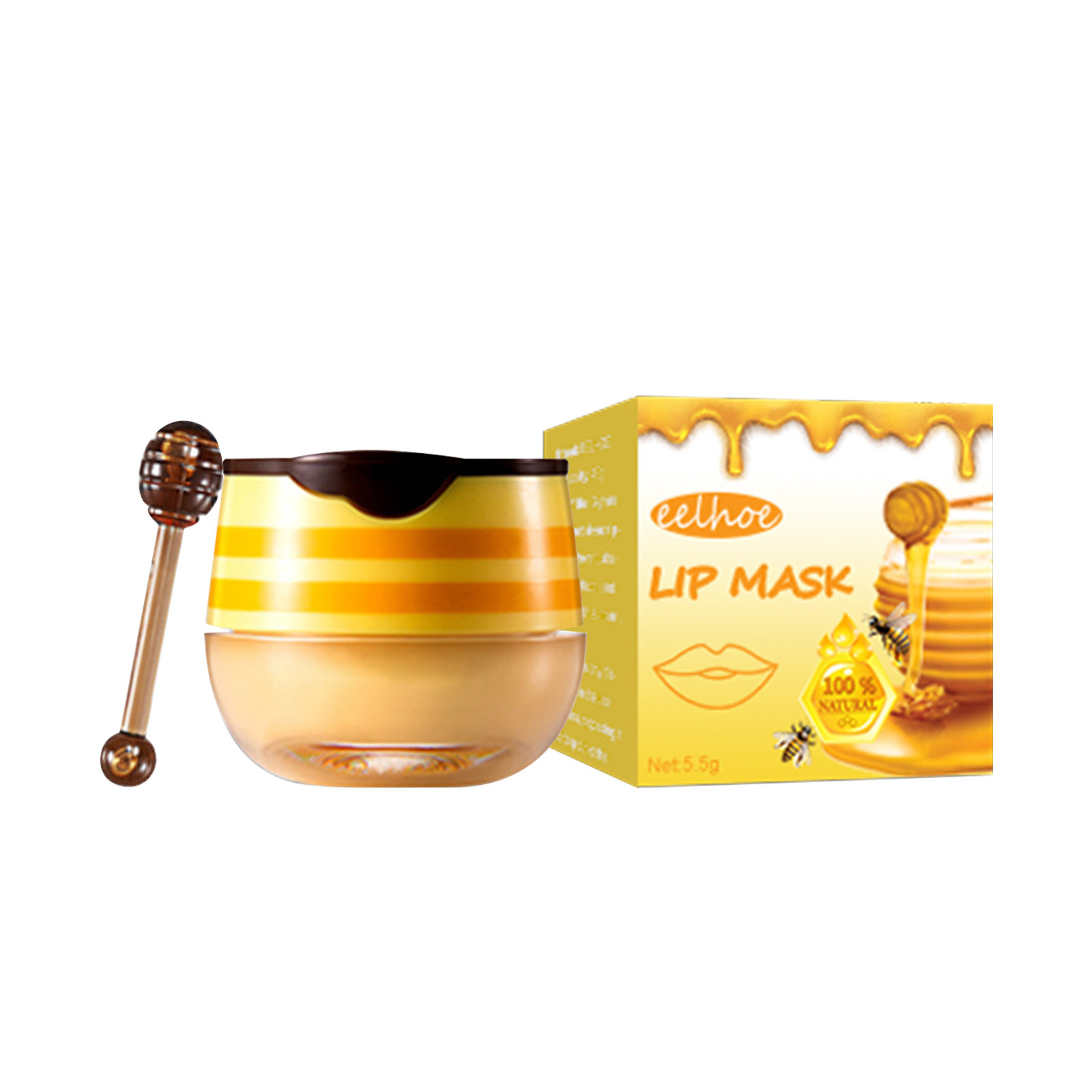 Free freight eelhoe Natural honey lip mask private label with brush fades lip wrinkles lip stick wholesale-image-751297500