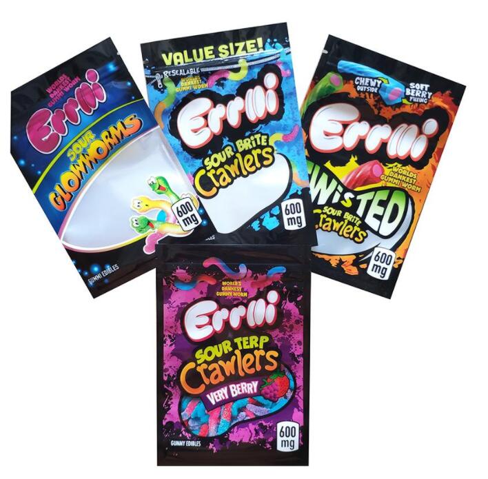 

Errlli Sour terp Crawlers Mylar Bags 600mg Dankest Gummy Edibles Resaelable Gummi Worm Cookies Mylar Bags 3.5g In Stock 20fghfuj