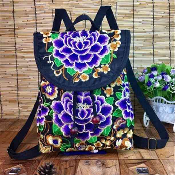 

vintage embroidery women shopping backpacksall match lady handmade embroideried backrack all national cover backruck
