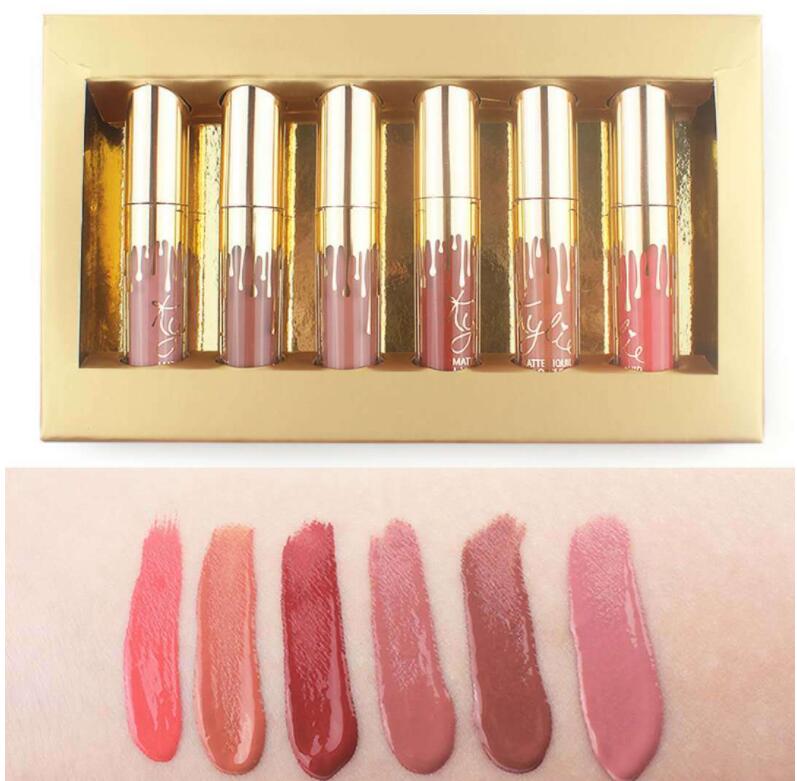 

Birthday Edition 6pcs Matte Lip gloss for Velentina Gift Gold Velvet Lipstick, Mixed color