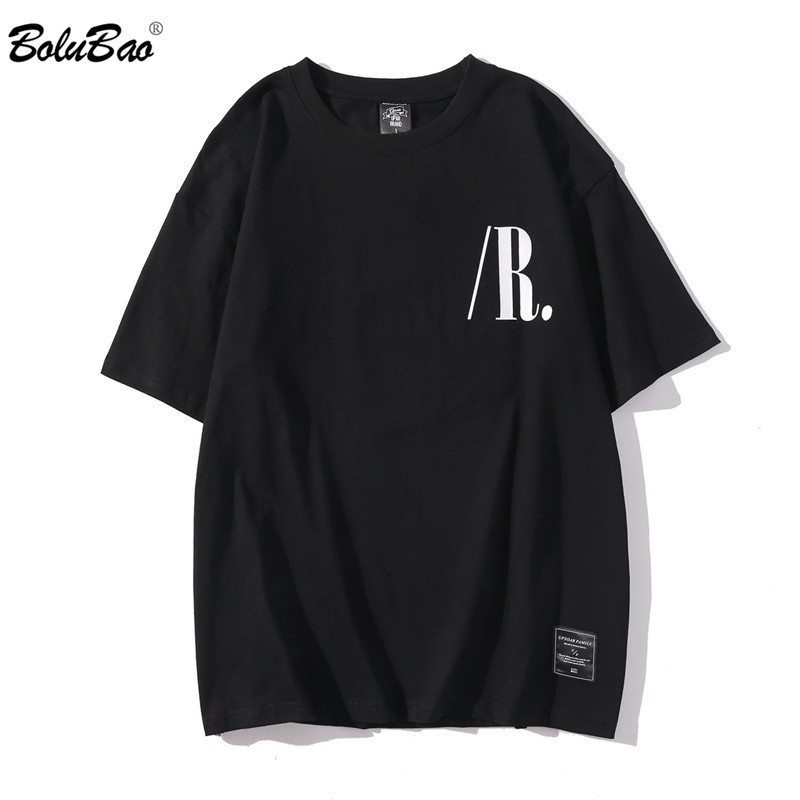 

BOLUBAO Men' T-Shirt Fashion Brand Simple Men T Shirts Streetwear Couples Casual High Quality Original Tee Shirt Men 210518, Black