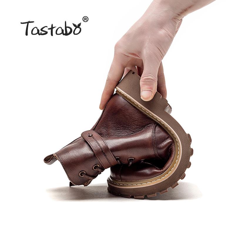 

2021 Top Quality Casual Women Shoes Autumn Winter Hot Leather Round Head Martin BNoots Dlassic Retro Fashion Comfortable Simple Women Boots S692, Brown