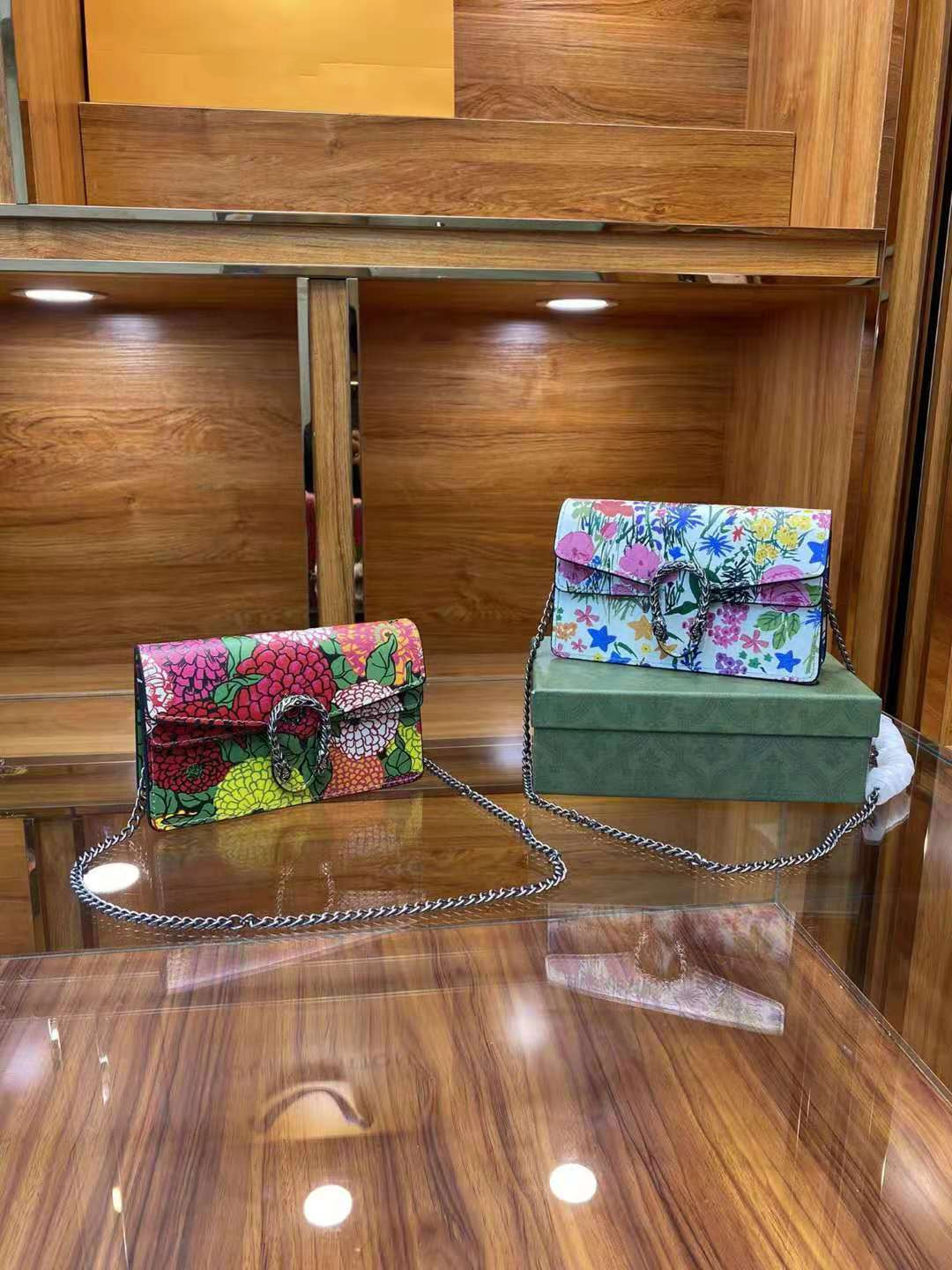 

Fashion Messenger Bags One Genuine Leather Handbag Shoulder Inclined Bag Ladies' Purses Handbags Flowers Girls Women, Customize