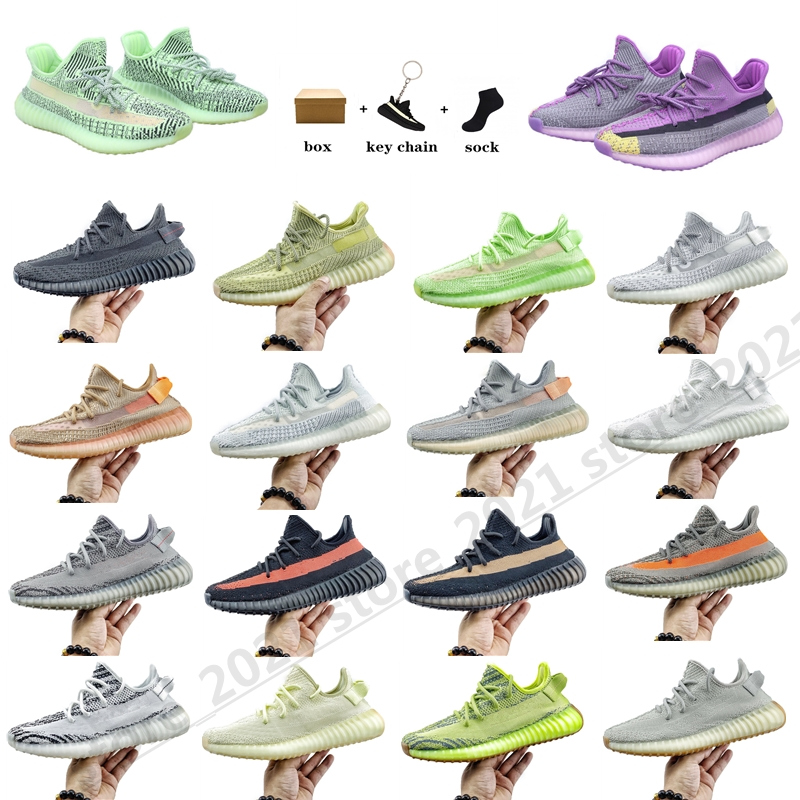 

2021 Kanye V2 Static 3M Reflective Running Shoes Beluga 2.0 Sesame Butter Semi-frozen Yellow Cream White Zebra Designer Mens and Womens Casual Sneakers, 31