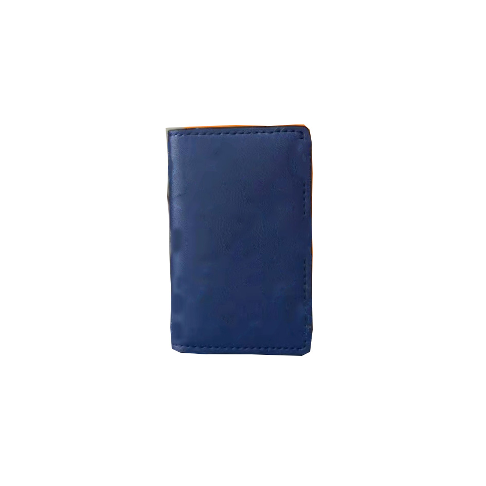 

2021 New Wallet Fashion design Men's and women's all-leather Embossed blue pocket Wallet Wallet Classic plaid card bag Zero wallet-N80421