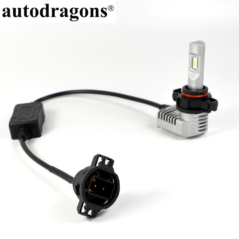 

Car Headlights 12V 6500K PSX24W LED Headlamps 2pcs P20 Auto 5200LM Bright Lamps IP65 Waterproof Light