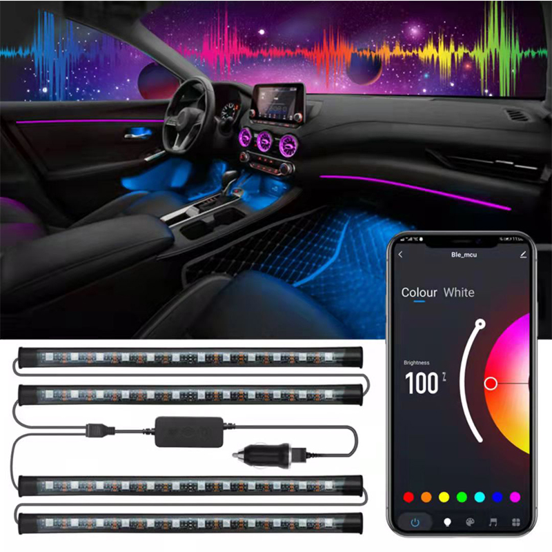 

5050RGB Car atmosphere light Strip Music Bluetooth APP remote control adjustment