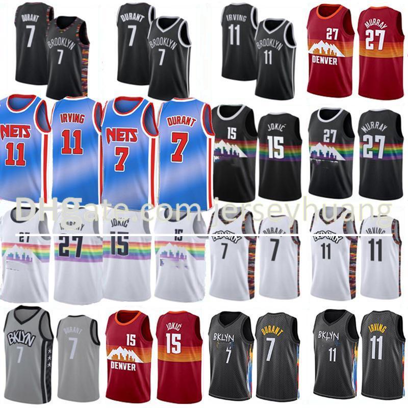 

Kevin 7 Durant Jamal 27 Murray Jerseys Denvers Nikola Jersey Jokic Kyrie Basketball Irving Harden Black 72 Biggie Brooklyns Hommes Dikembe 55 Mutombo college Wear, Colour 4