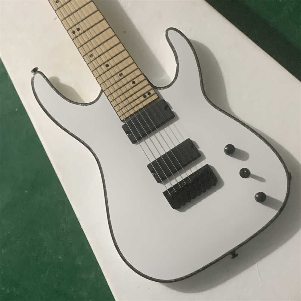 

Free electric guitar, 8-string guitar, black accessories, maple fingerboard, real color shell binding
