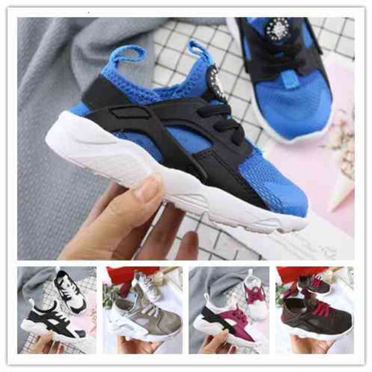 

2021 kids Huarache Shoes black blue White Huraches Zapatos Ultra Breathe Boy Girl Children Baby Fashion Desigenr Trainer