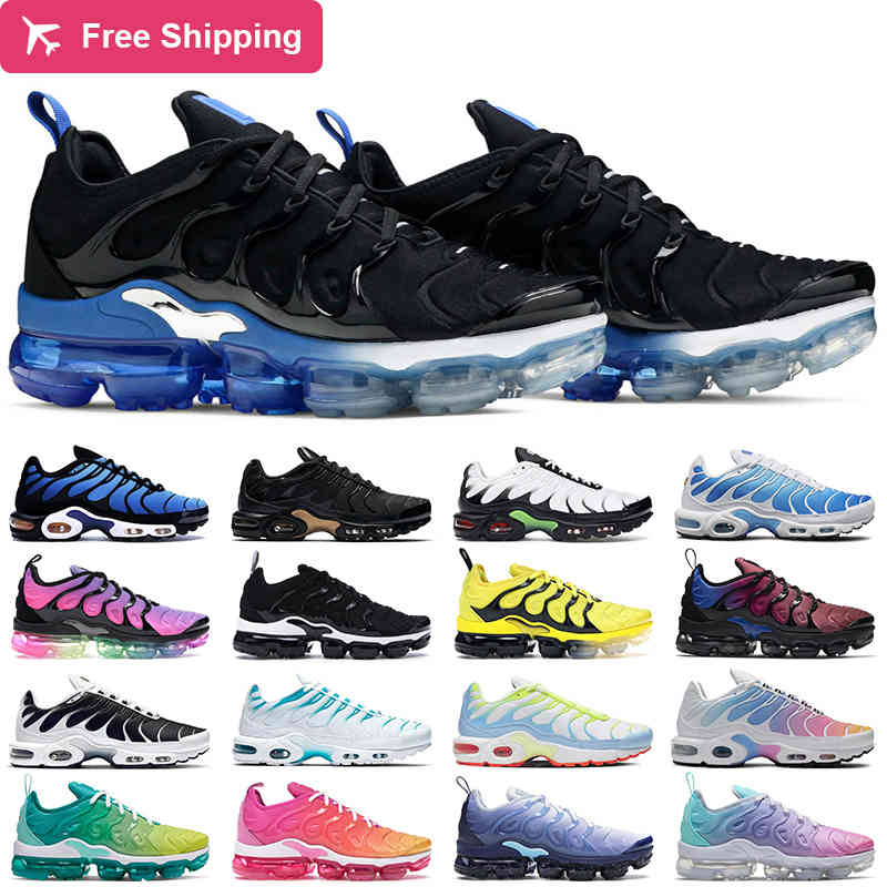 

{Fashion}high quality tn plus se mens running shoes hyper blue triple black white men women chaussures trainer zapato sports sneakers, # 1