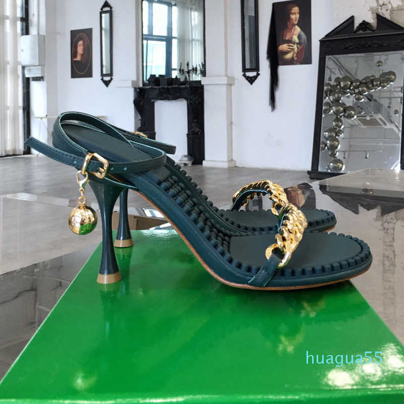 

Luxury Designer Women's Sandal Dot Leather sandals ladies mules fashion Wedding heel women shoes Ankle strap high heels 9cm Slides 1504, Red