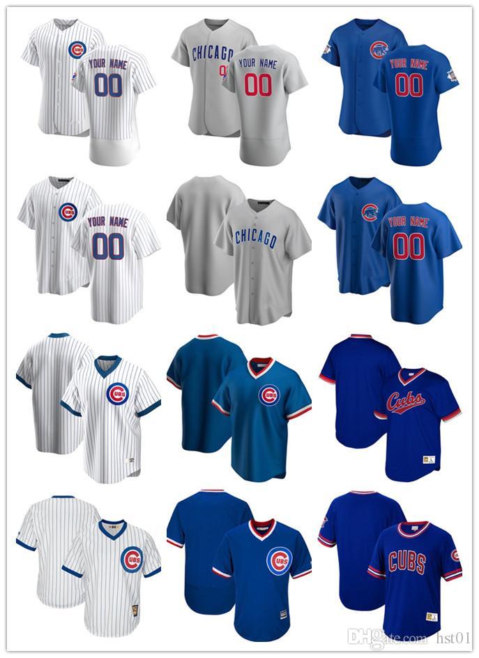 

Custom Jersey Mens women Youth Chicago Cubs your any name number Authentic Baseball Jerseys white blue Grey, Blue;black