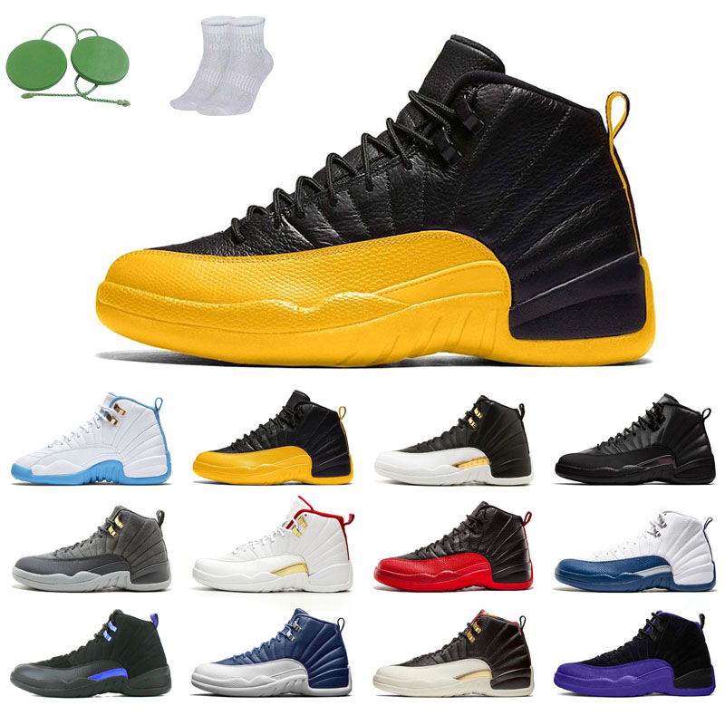 

12s man basketball shoes winterized wings University Gold the master taxi reverse flu game o-black Michigan gym red gamma french FIBA Dark grey concord CNY stone, Black purple