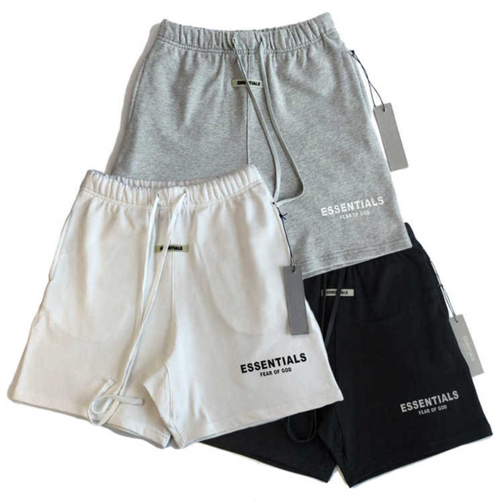 

Fear Of God Mens Short Pants Casual Essentials Letter-printed trousers with loose loops and hip-hop shorts Summer Shorts top quality, White;black