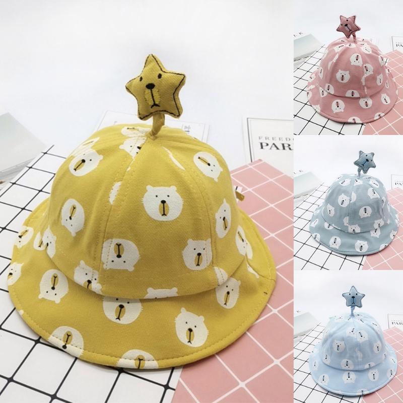 

Children'S Hats And Caps Kids Summer Cartoon Star Beers SunFashion Protection Hat Sunscreen Cap For Girls Boys Beanie Spot 2021 &, Yellow