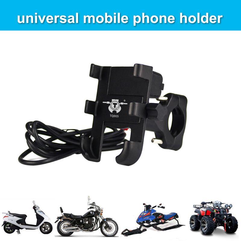 

Cell Phone Mounts & Holders Motorcycle Scooter Holder Mount Stand With USB Charger For X3UD
