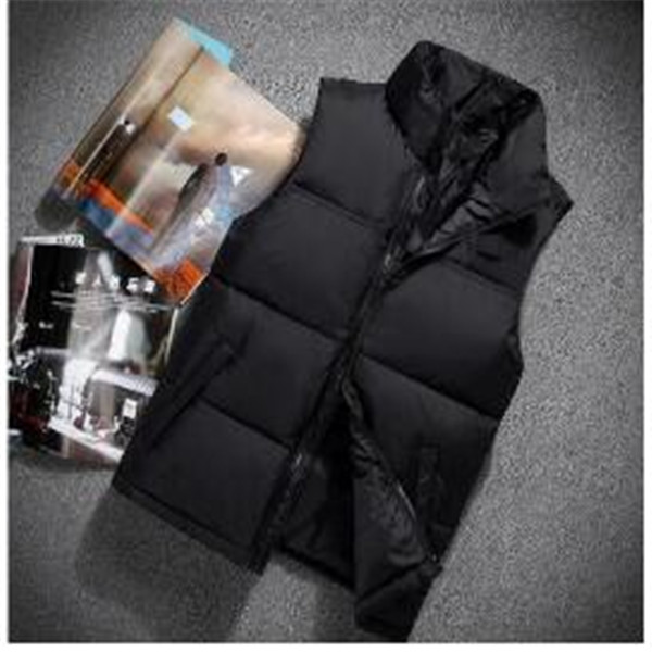 

2021 New north Winter men's Down puffer jacket vest Casual Brand Hoodies Parkas Warm Ski Mens face vests, Black