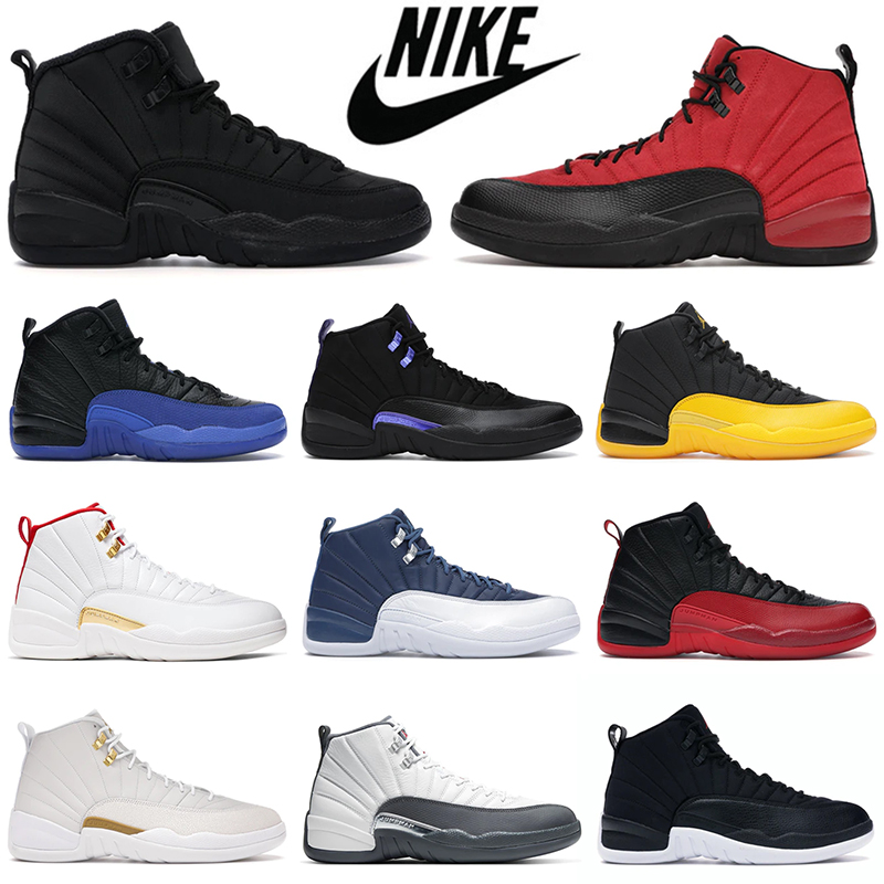 

air jordan 12 12s retro basketball shoes men Twist Reverse Flu Indigo Black Dark Concord Easter mens womens outdoor sports trainers sneakers
