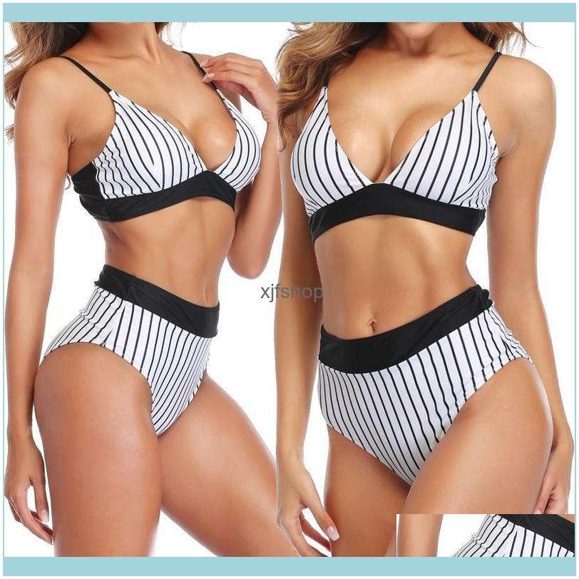 

One-Piece Suits Beach Equipment Water Sports & Outdoorslady Sexy Sling Striped Swimsuit Bikini Set Beachwear Women Swimwear Bathing Swimming