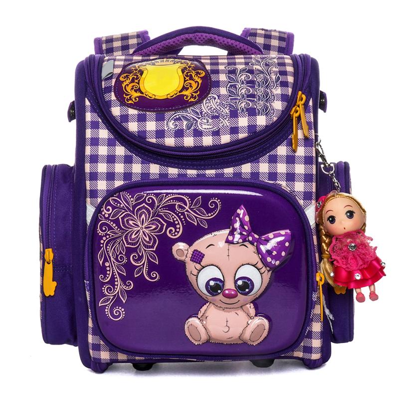 

School Bags 3157 Fashion Backpack For Girls Cartoon Design Children 3D Orthopedic Backpacks Mochila Infantil Grade 1-3