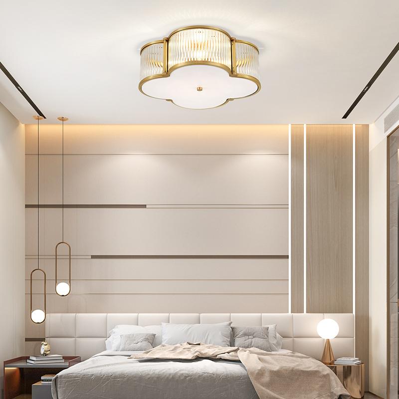 

Warm And Romantic Ceiling Lights Household Copper American Crystal Creative High-end Lamp Luxury Room