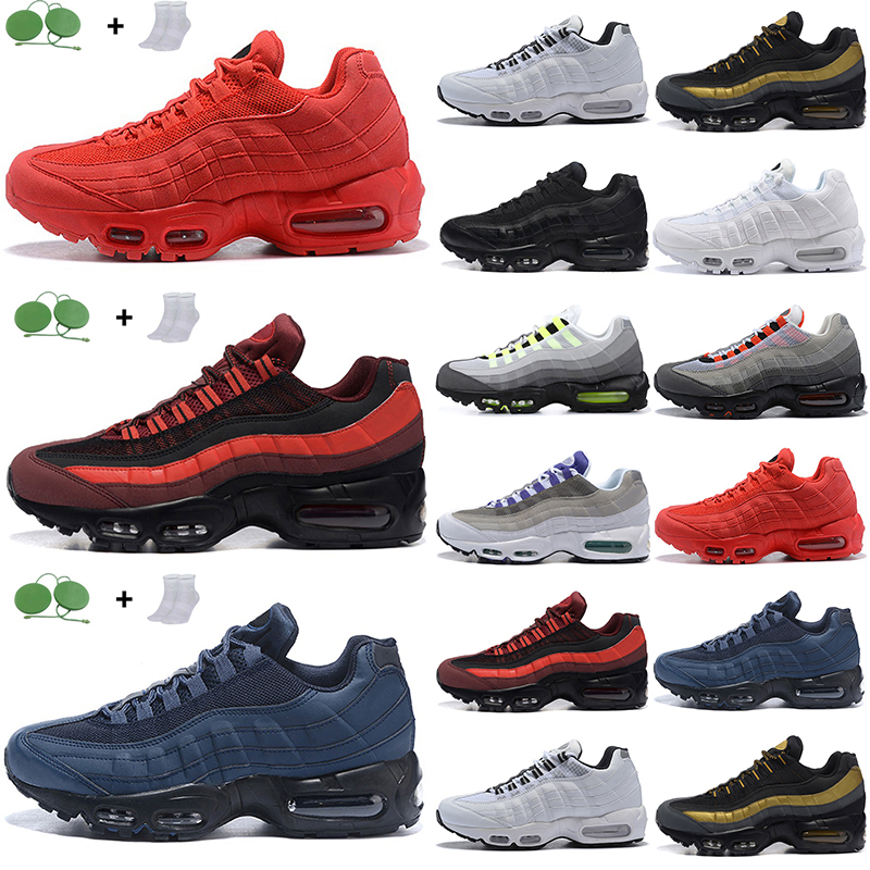 

Fashion Chaussures 95 Mens Womens Running Shoes maxs 95s Classic Black Red White Sports Trainer Surface Cushion Breathable Men Sneakers 36-46, 2 triple white