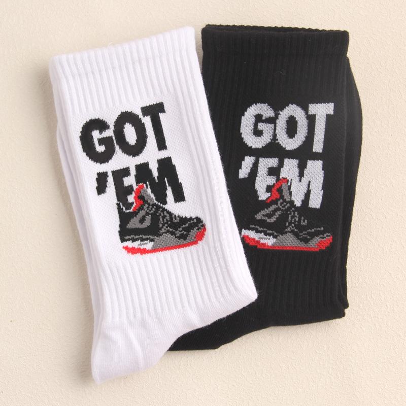 

Men's Socks Crew Fashion Street Art Brand GOT EM Collectable Christmas Cute Present Basketball Shoes Creative Birthday Xmas Gift