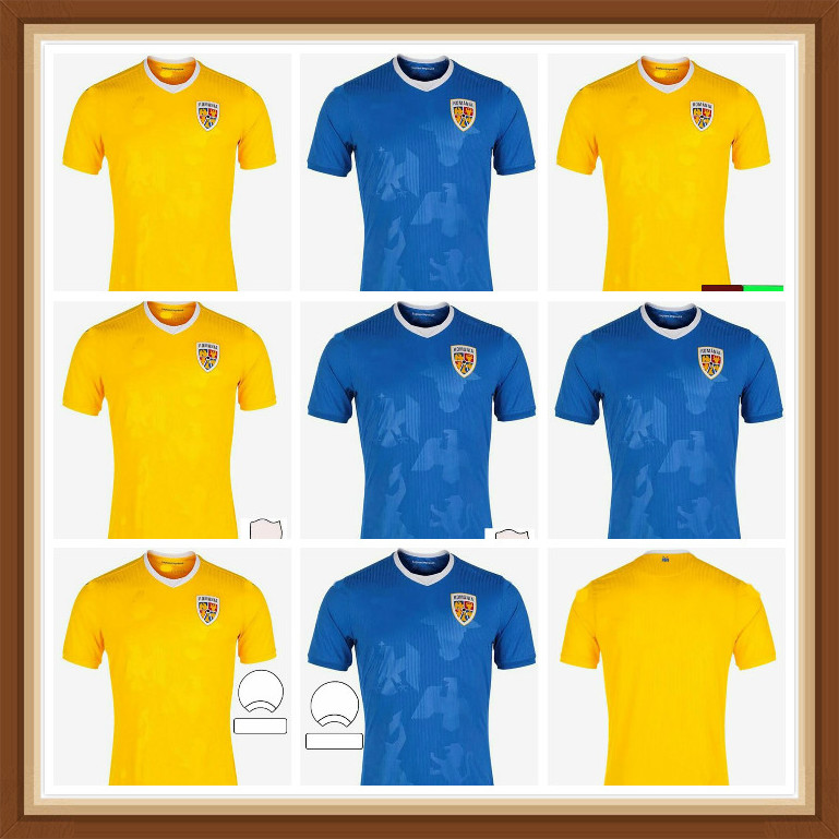 

2021 2022 Romania Soccer Jersey Home yellow away biue 21 22 Alexandru Cicaldau Ianis Hagi Dennis Man Marin football shirts maillots camiseta, Blue