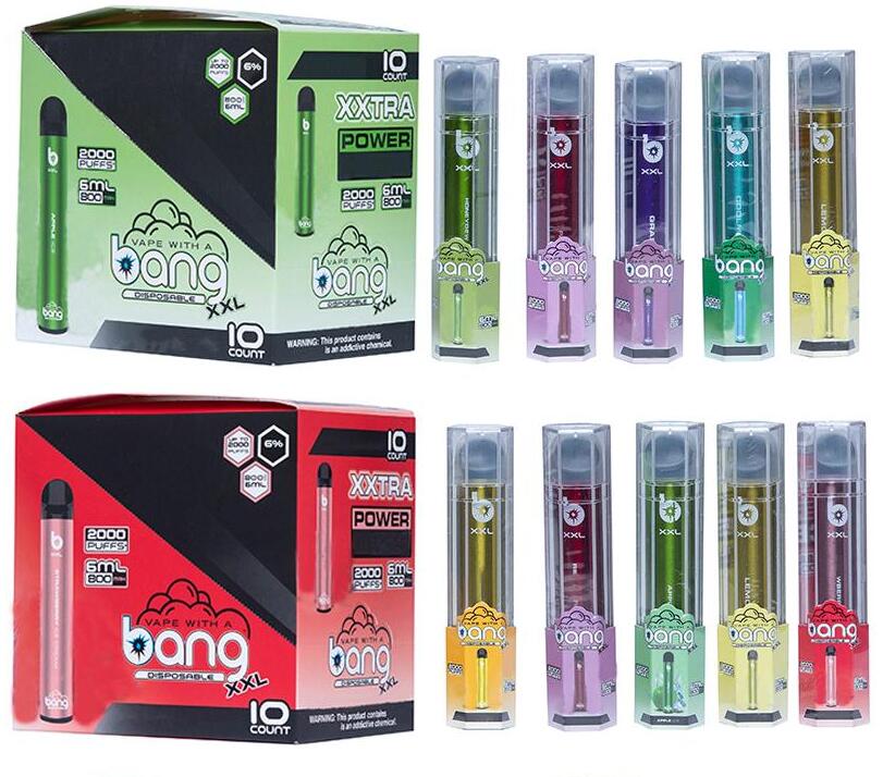 

2021Bang XXL E-cigarettes Disposable vape 2000 puffs Prefilled Device pods LocalPen e cigarettes puff posh xtra air bar lux max