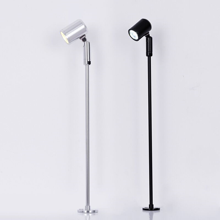 

Spotlight led mini pole mounted 110/220v silver and black 165/265MM jewelry lamps, for jewelrys showcase counter light S10265