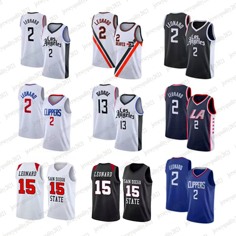 

Kawhi 2 Jersey Leonard Paul 13 George Jerseys SDSU basketball San Diego State University college Angeles City Mens Edition, Colour 11