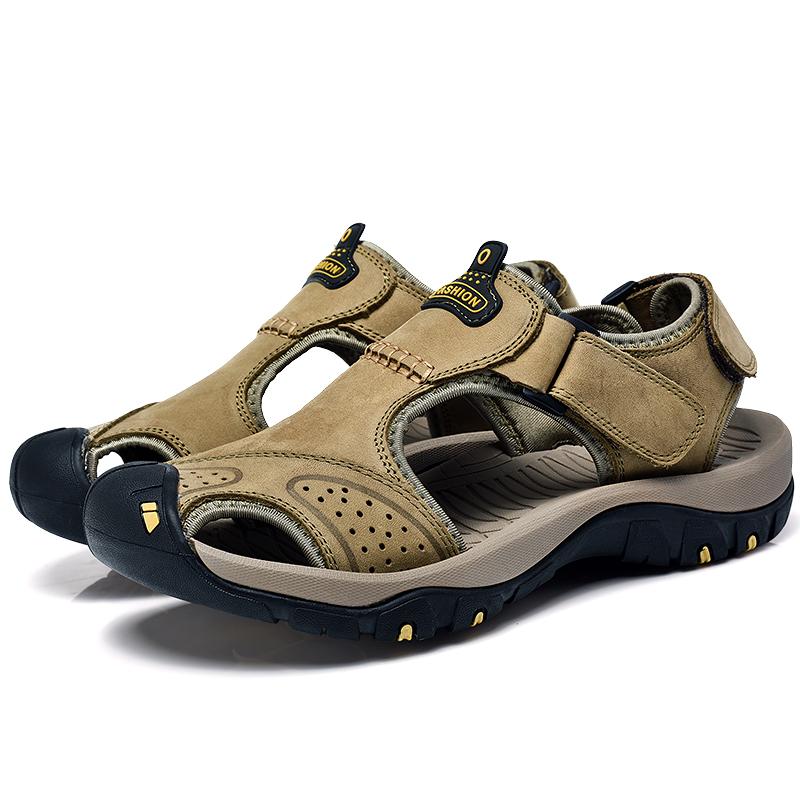 

Sandals Cuero Hombre Beach Playa Da Zandalias Sandals-men 2021 Genuine Sandel Sandalen Sandale De Sandal Vietnam Summer Sandalia Ete V, Khaki