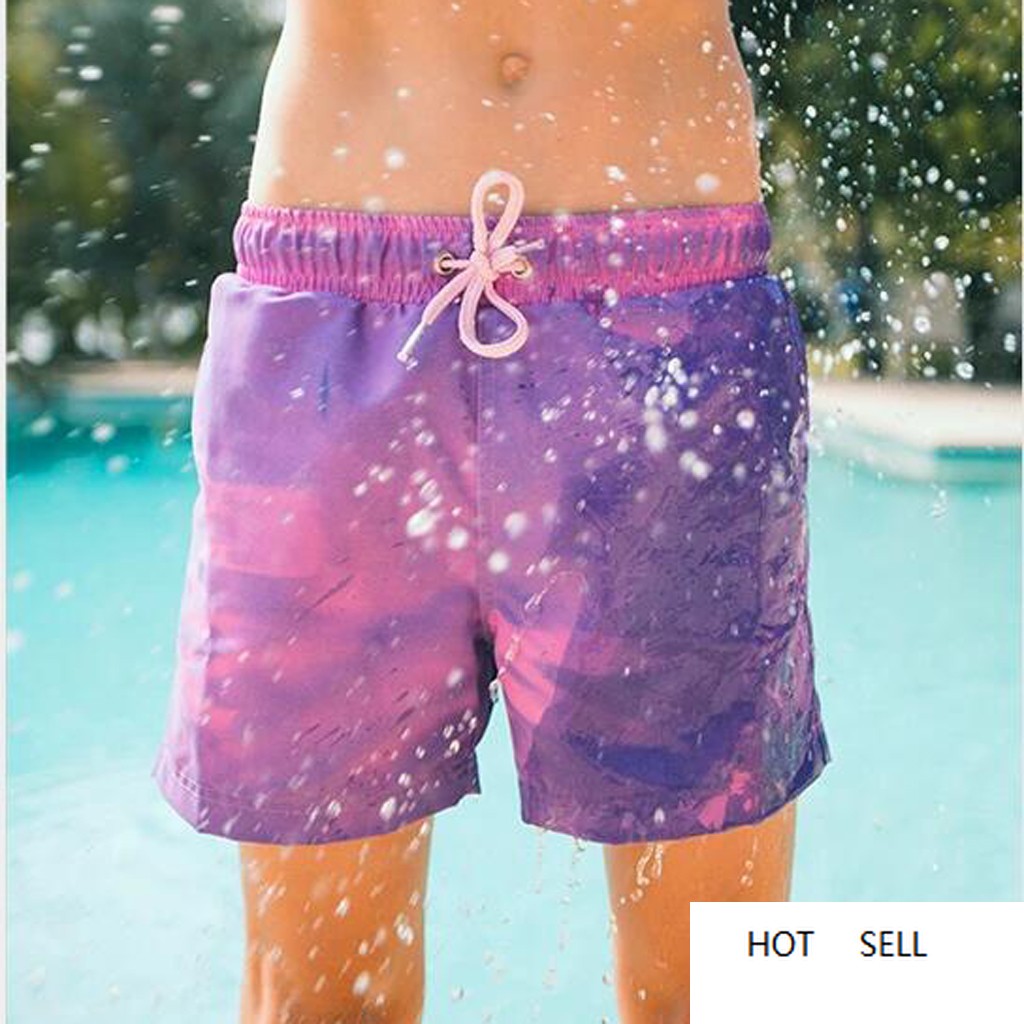 

Summer Child swimming shorts Temperature-Sensitive Color-Changing Beach Pants Swim Trunks Shorts color changing swimwear #A35