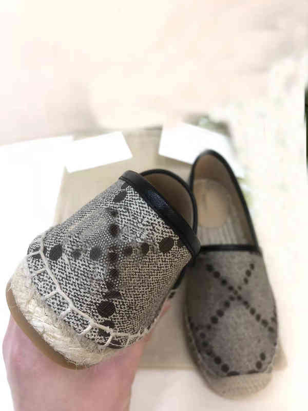 

Sandals jacquard ss Women's espadrille Brown leather trim Cord platform Size 35-41 A4IT, 1# shoe box