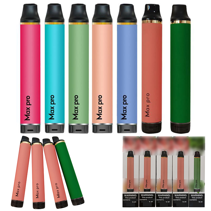 

2021 Max Pro Disposable Vape Pen 1700 Puffs cigarettes 650mAh Battery 5ML Vapor Pod Device e-cig Electronic E Cigarette Multi-colors
