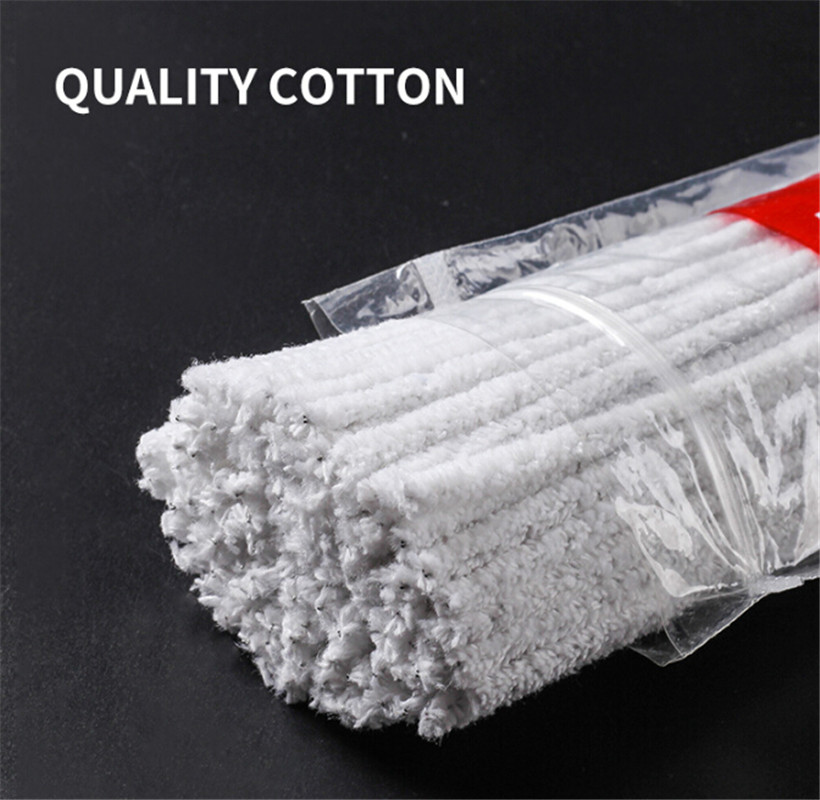 

100PCS In A Bag Cotton Cleaning Brush Soft for Smoke Pipes Tobacco Smoking Cleaner Tool Unbleached Absorbent cleaners