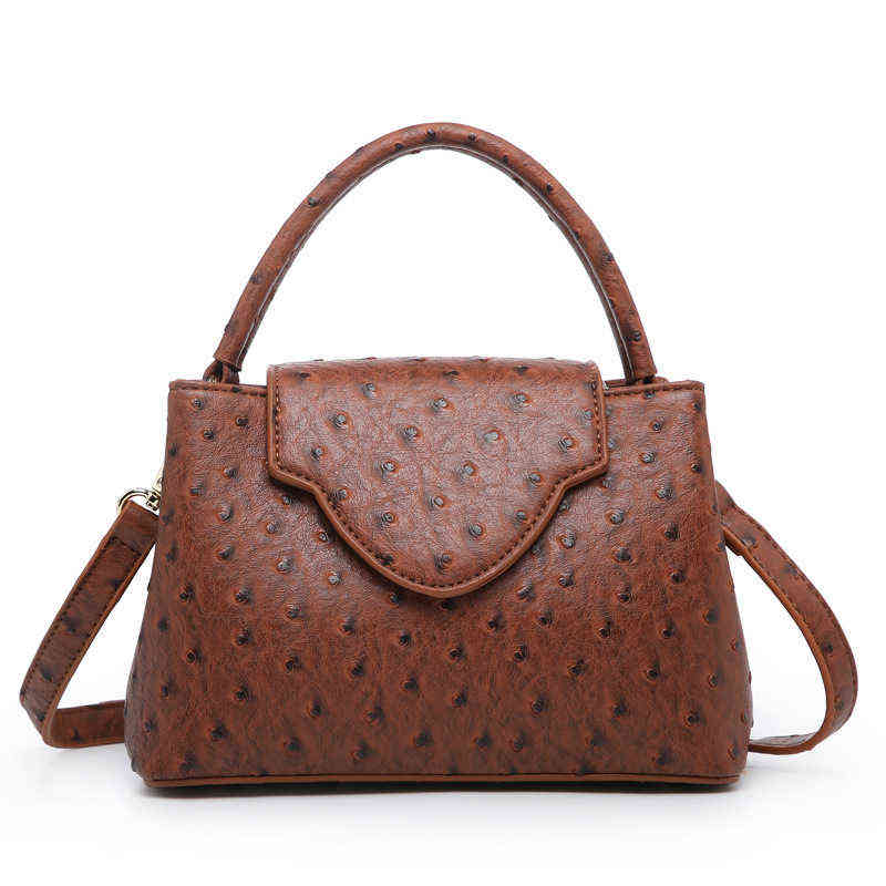 

Ostrich pattern Handbag fashion temperament Single Shoulder Msenger Bag Shiling