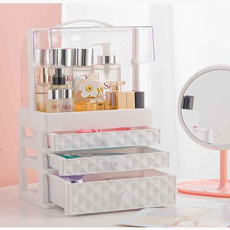 

Make Up Jewelry Box Multifunctional Waterproof And Dustproof Make-up Drawer Home Desktop Organizer Storage Cosmetic Bags & Cases, A044-1