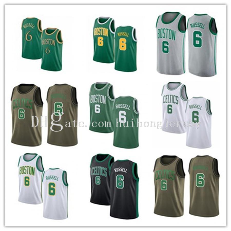 

2023 Bill custom men women youth 6 Russell BostonCeltic basketball jerseys red Blue jersey leave number name