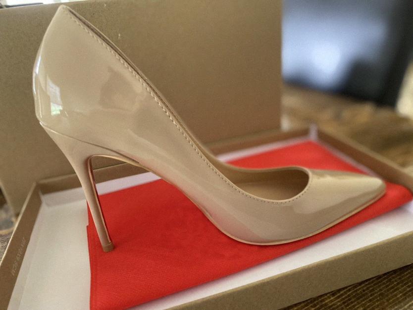 

Designers Louboutin CL Christian Luxurys [With box]2021 Top Quality Red Bottom Ladies High Heels shoes Nude Color Pointe BBW, Blue